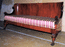 диван с петухами красного  дерева  после реставрации
